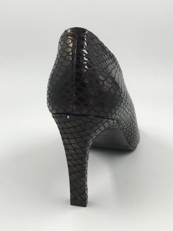 Zin dam pump printled bruin (3705994 otilia G maya TDM) - Stiletto Schoenen (Oudenaarde)