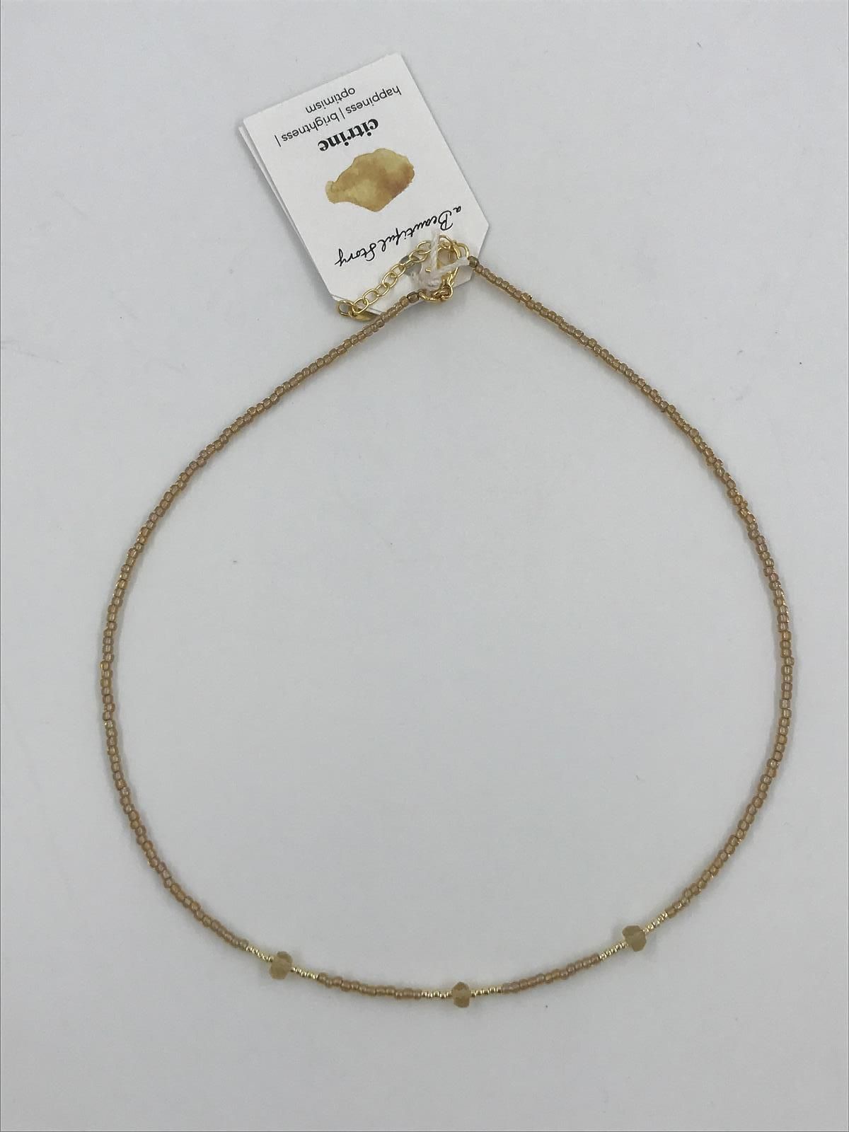 aBStory brightly citrine necklace GC (BL23305 brightly citrine necklace GC) - Stiletto Schoenen (Oudenaarde)