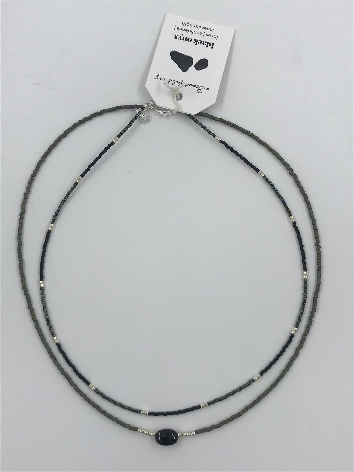 aBStory devotion black onyx necklace SC (BL23303 devotion black onyx necklace SC) - Stiletto Schoenen (Oudenaarde)